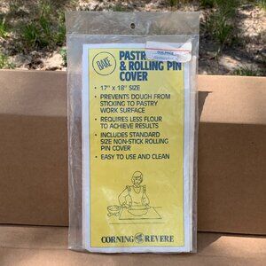 KITCHEN TOOLS - NEW Vintage Pastry cloth and rolling pin cover by Corning Revere